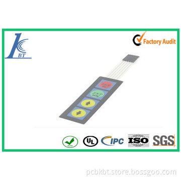 Pet Membrane Switch with Embossed Metal Dome